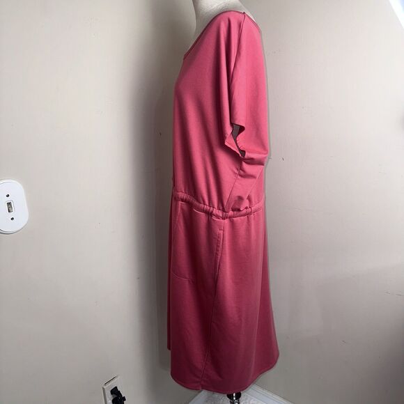 32 Degrees Cool T Shirt Dress Pockets Drawstring Waist Pinkish-Orange XXL 2X - Picture 5 of 12
